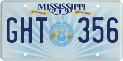 MS license plate GHT356