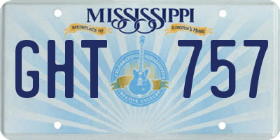 MS license plate GHT757