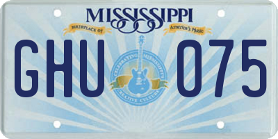 MS license plate GHU075