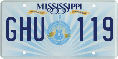 MS license plate GHU119