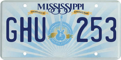 MS license plate GHU253