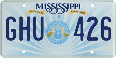 MS license plate GHU426