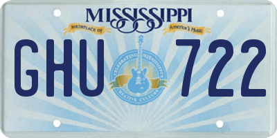 MS license plate GHU722