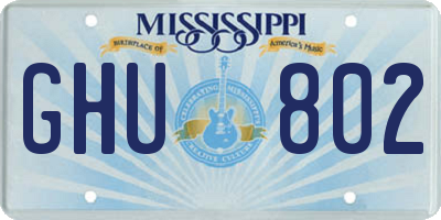 MS license plate GHU802