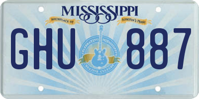 MS license plate GHU887