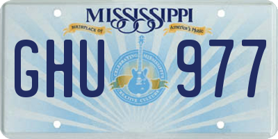 MS license plate GHU977