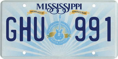 MS license plate GHU991