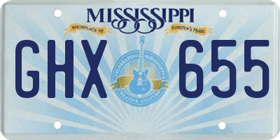 MS license plate GHX655
