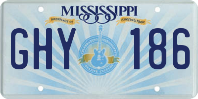 MS license plate GHY186