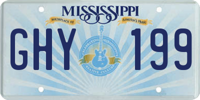 MS license plate GHY199