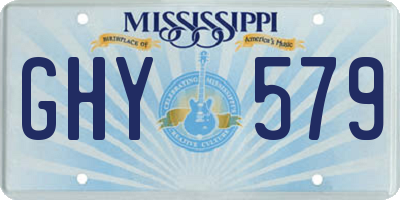 MS license plate GHY579