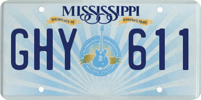 MS license plate GHY611