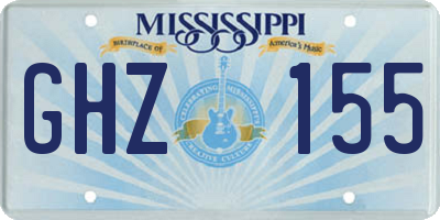 MS license plate GHZ155