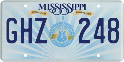 MS license plate GHZ248