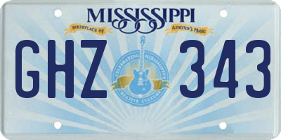 MS license plate GHZ343