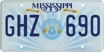MS license plate GHZ690