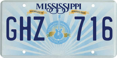 MS license plate GHZ716