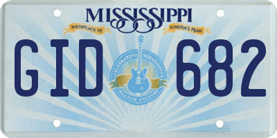 MS license plate GID682
