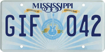 MS license plate GIF042