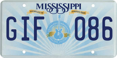 MS license plate GIF086
