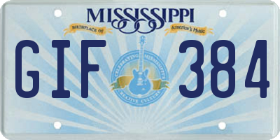 MS license plate GIF384