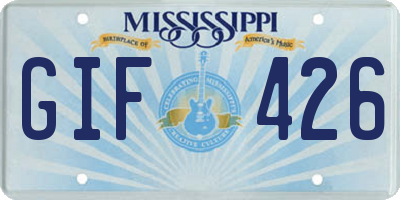 MS license plate GIF426