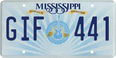 MS license plate GIF441