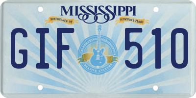 MS license plate GIF510