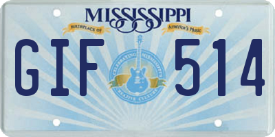 MS license plate GIF514