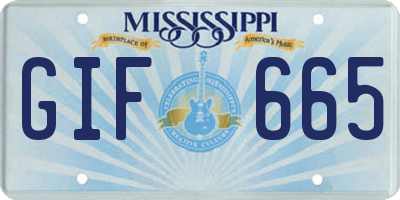 MS license plate GIF665