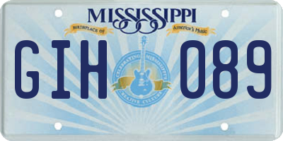 MS license plate GIH089