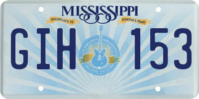 MS license plate GIH153