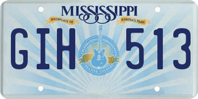 MS license plate GIH513