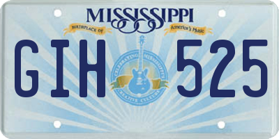 MS license plate GIH525