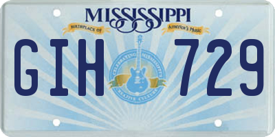 MS license plate GIH729