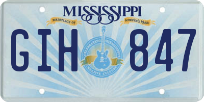 MS license plate GIH847