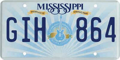 MS license plate GIH864