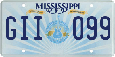MS license plate GII099