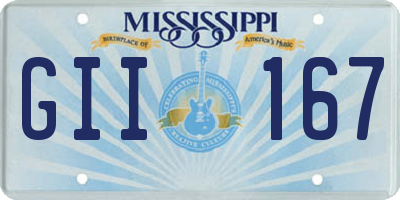 MS license plate GII167