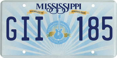 MS license plate GII185
