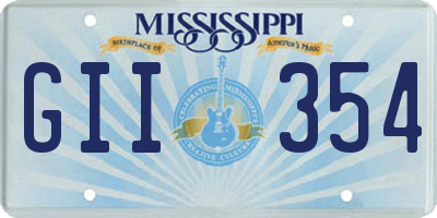 MS license plate GII354