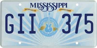 MS license plate GII375