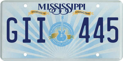 MS license plate GII445