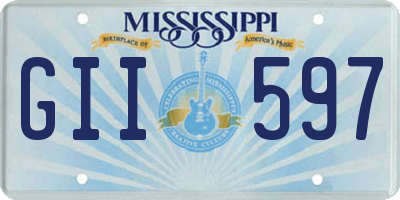 MS license plate GII597