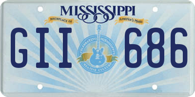 MS license plate GII686