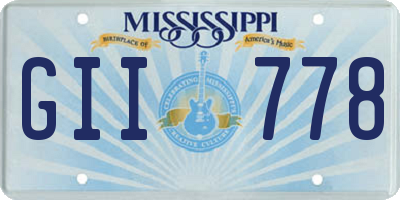MS license plate GII778