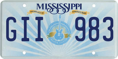 MS license plate GII983