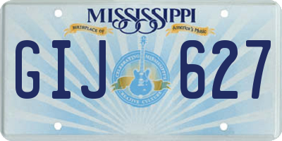 MS license plate GIJ627