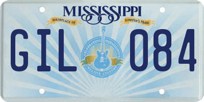 MS license plate GIL084