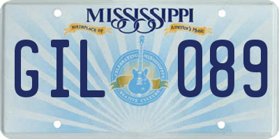 MS license plate GIL089